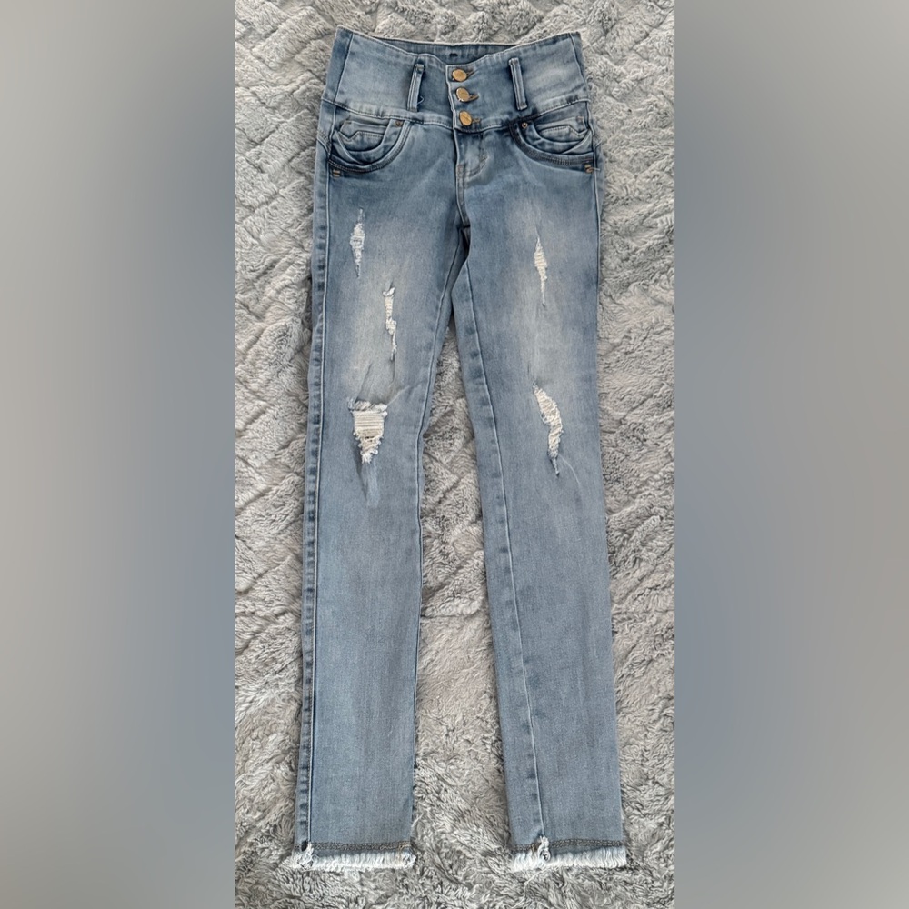 Distressed Light Blue Women's Jeans
